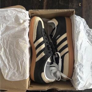 adidas Samba Low-Top Sneakers in Black & Cream